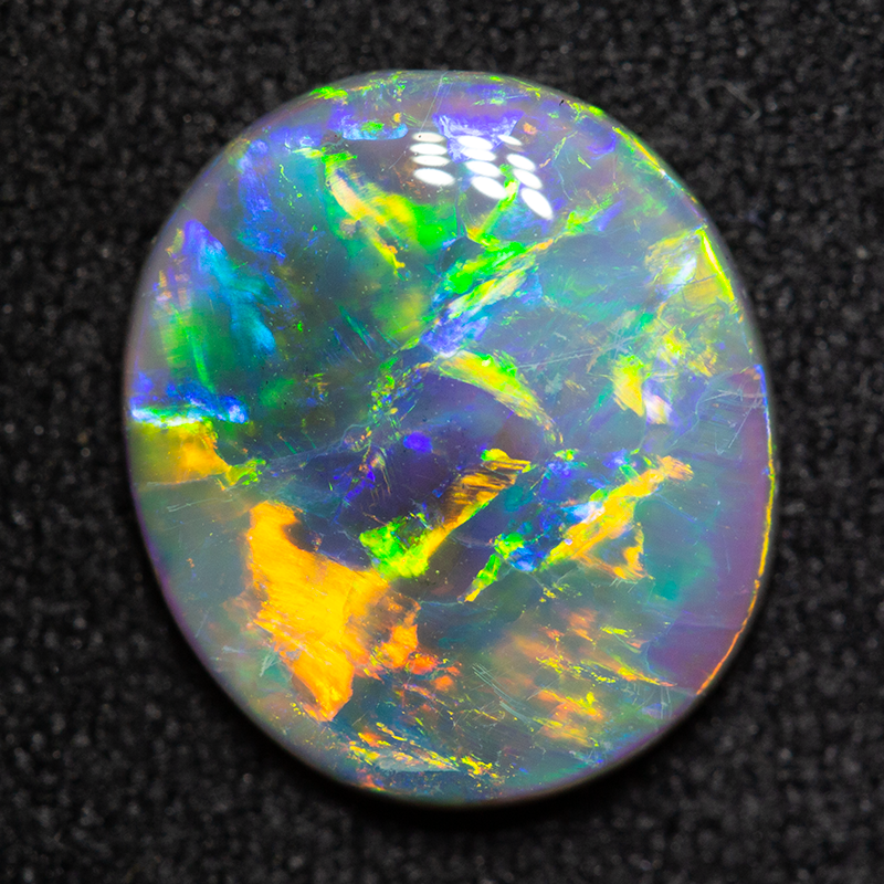 2.12 ct dark opal 11.5x10.1x2.7mm