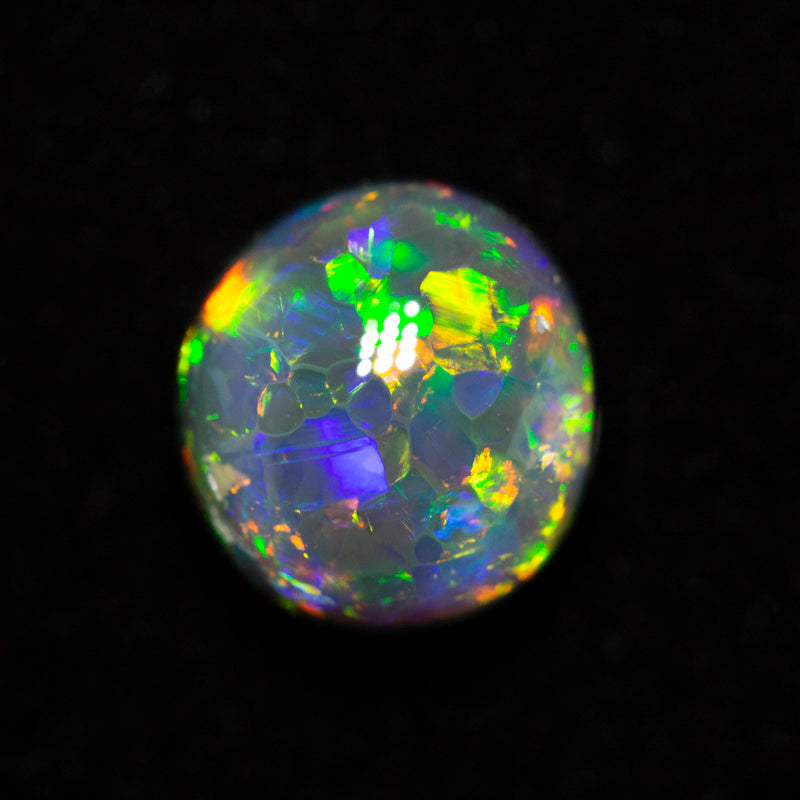 2.19 ct gem black opal 8.1x7.6x5.4mm