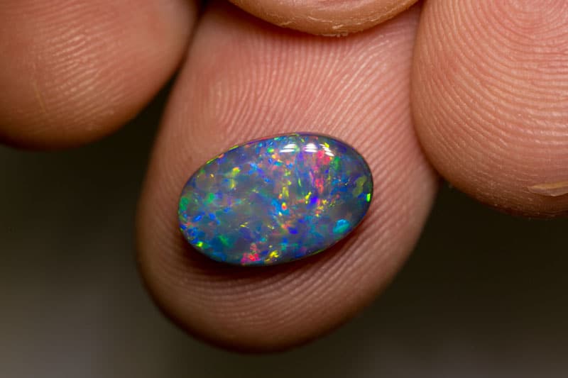 2.25 ct black opal 12.5x8x3mm