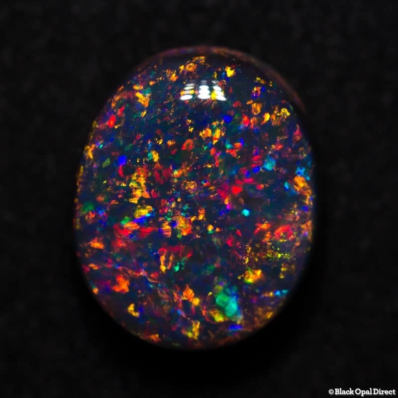 2.27 ct black opal gem 9x8x5mm