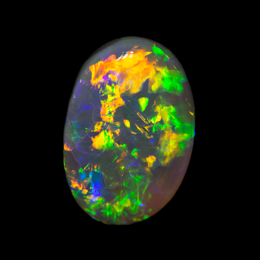 2.28 ct gem black opal 12x8.3x3.5mm