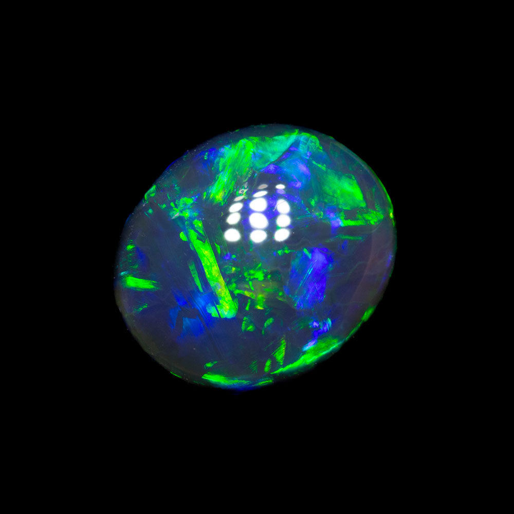 2.28 ct gem black opal 9.4x8x4.8mm