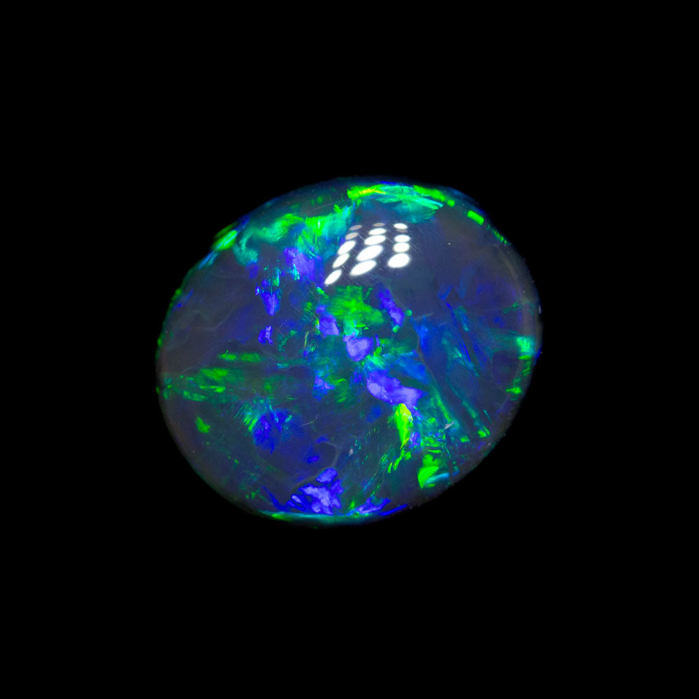 2.28 ct gem black opal 9.4x8x4.8mm