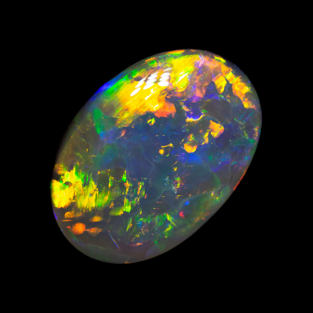 2.28 ct gem black opal 12x8.3x3.5mm
