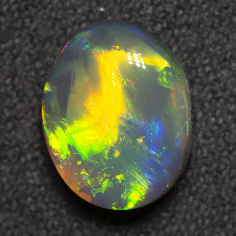 2.32 ct black crystal opal 10x7.9x4.9mm