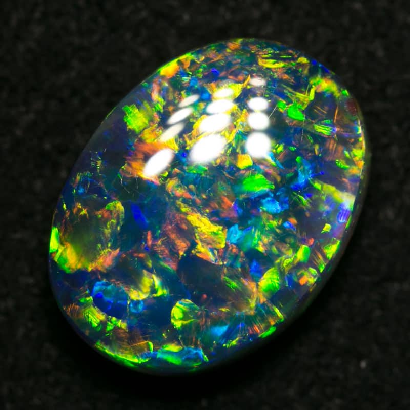 2.35 ct gem black opal 10.5x8x4mm