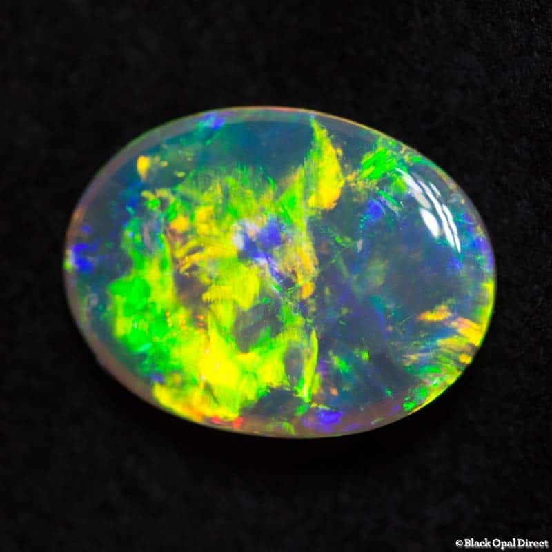 2.36 ct double sided gem crystal opal 12 8.5x3mm