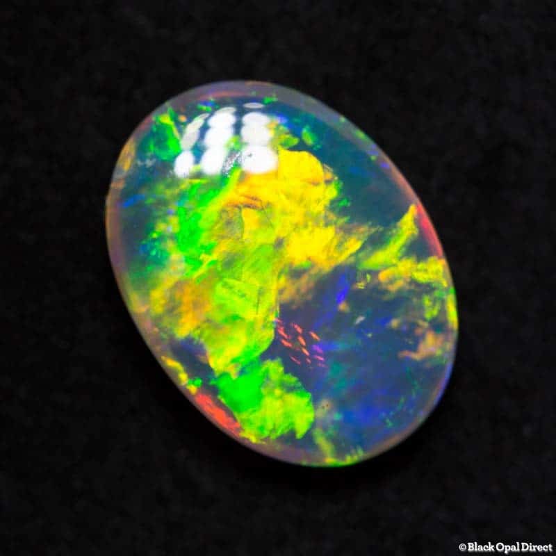 2.36 ct double sided gem crystal opal 12 8.5x3mm