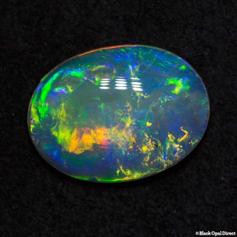 2.36 ct double sided gem crystal opal 12 8.5x3mm