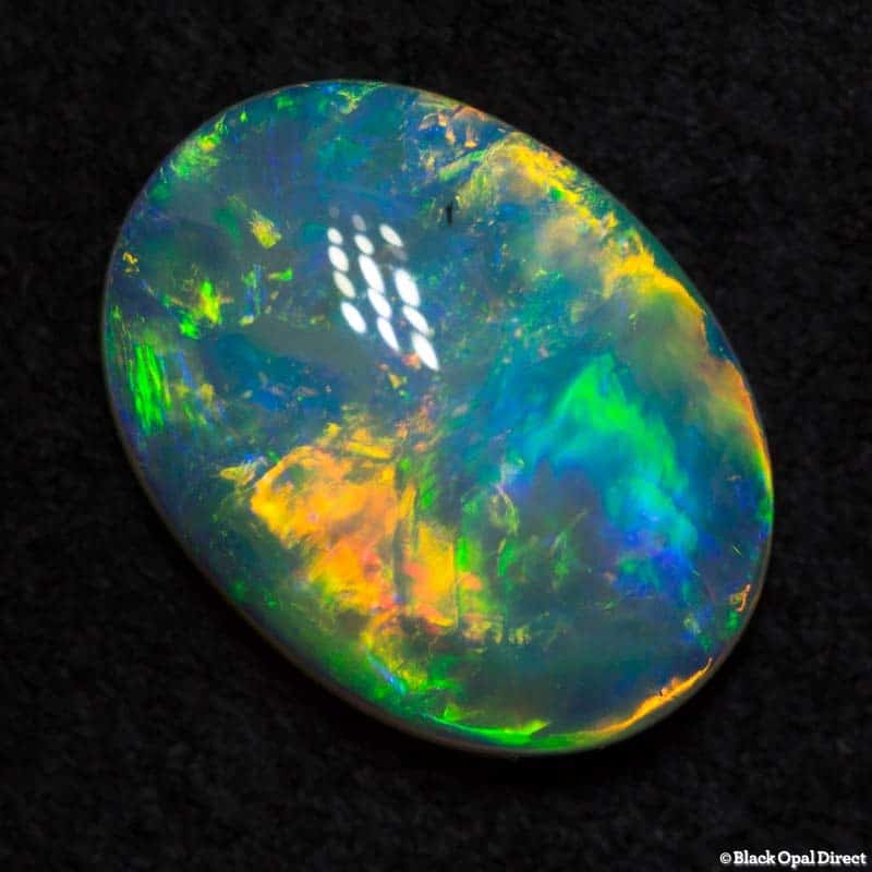 2.36 ct double sided gem crystal opal 12 8.5x3mm