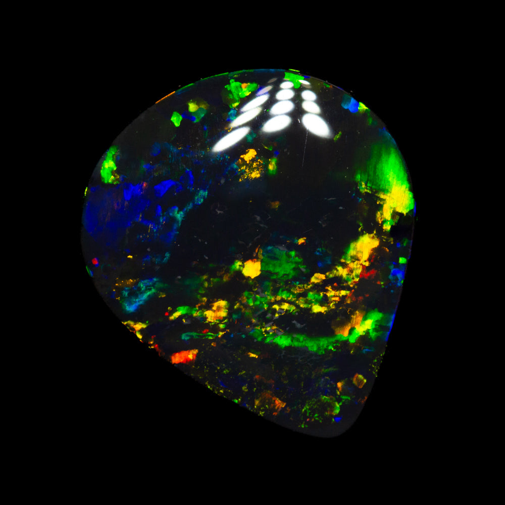 2.42 ct gem black opal 12.7x11.1x2.7mm