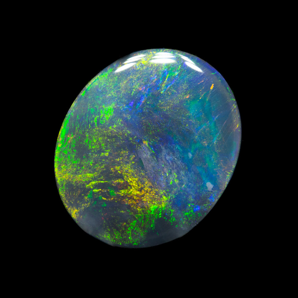 2.44 ct black opal 10.8x9.2x3.7mm