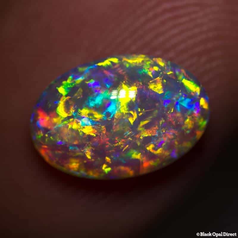 2.46 ct gem crystal opal double sided 11x8x4.8mm