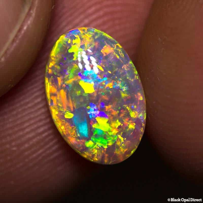 2.46 ct gem crystal opal double sided 11x8x4.8mm