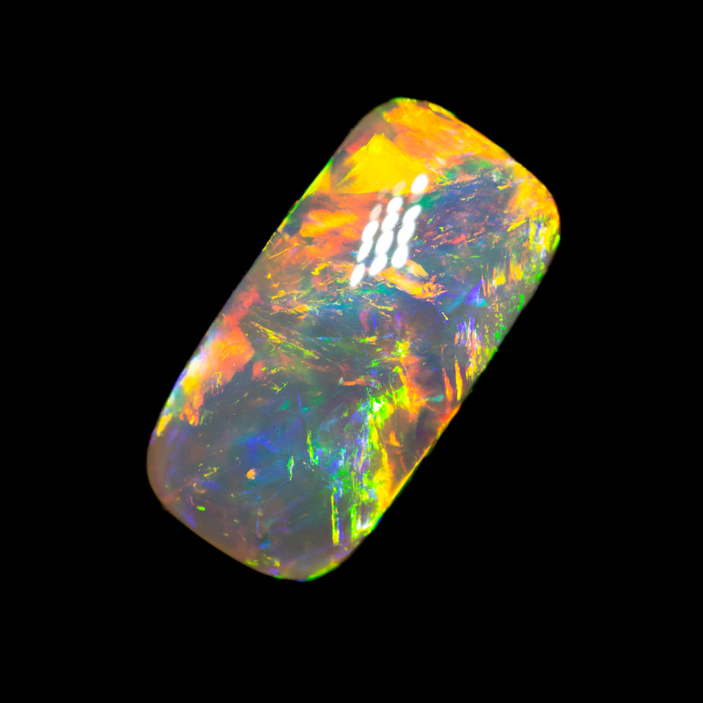 2.47 ct gem black crystal opal 12x6.2x4.2mm