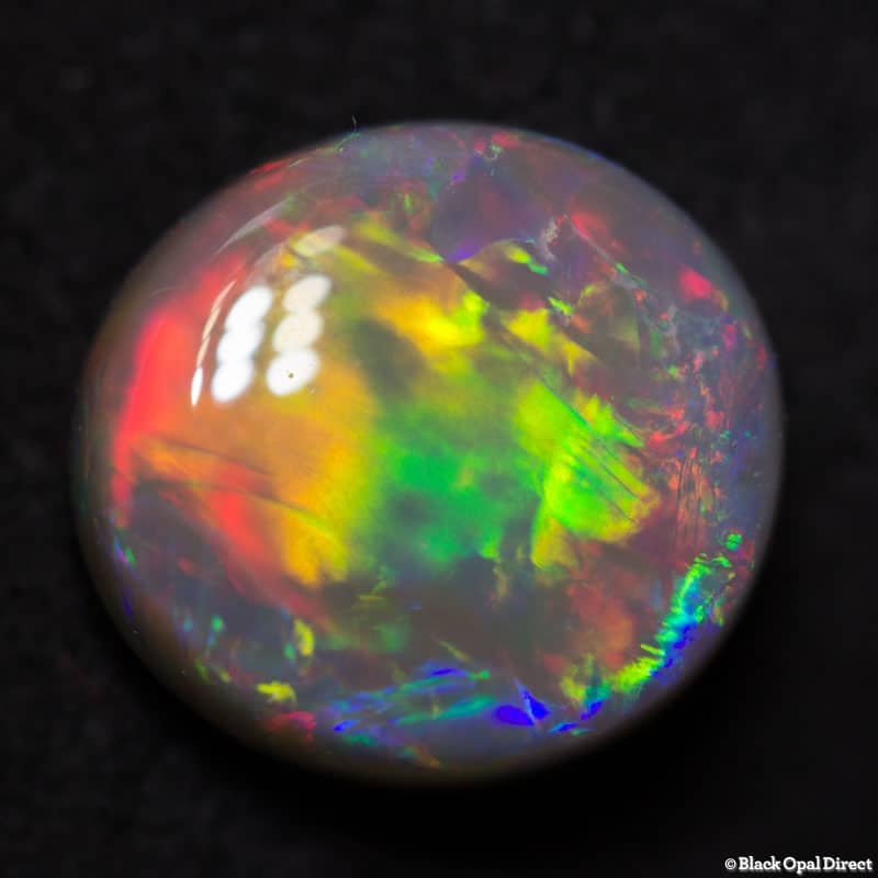2.51 ct semi black opal 10x9x4mm