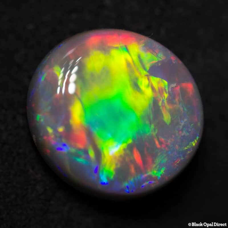 2.51 ct semi black opal 10x9x4mm