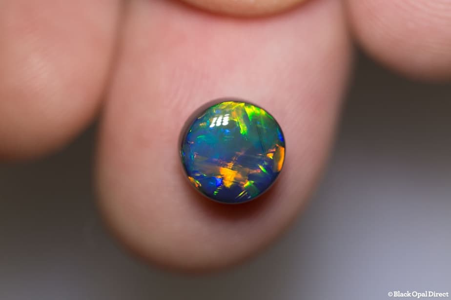 2.53 ct gem black opal 8.5x8.5x5.5mm