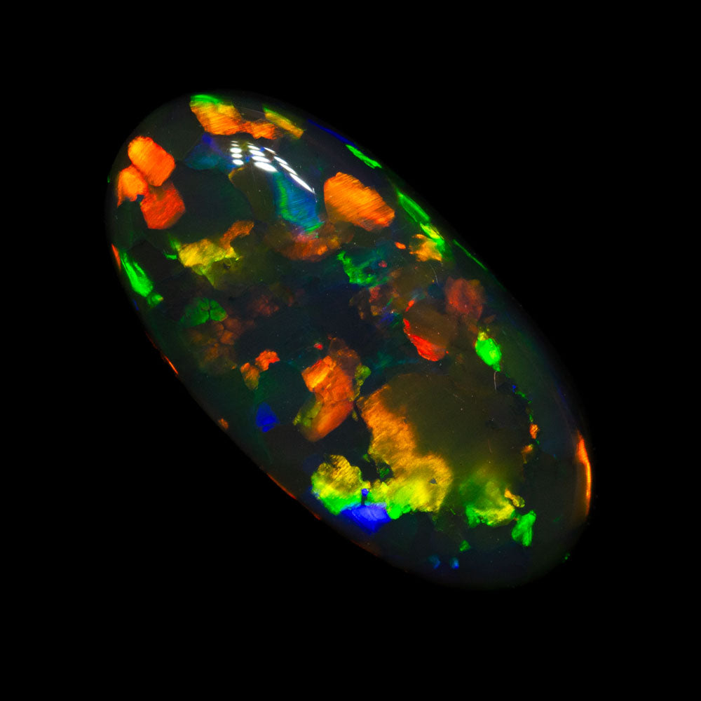 2.61 ct gem black opal 14.5x7.2x3.7mm