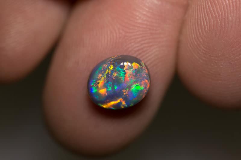 2.61 ct gem black opal 10x8x5mm