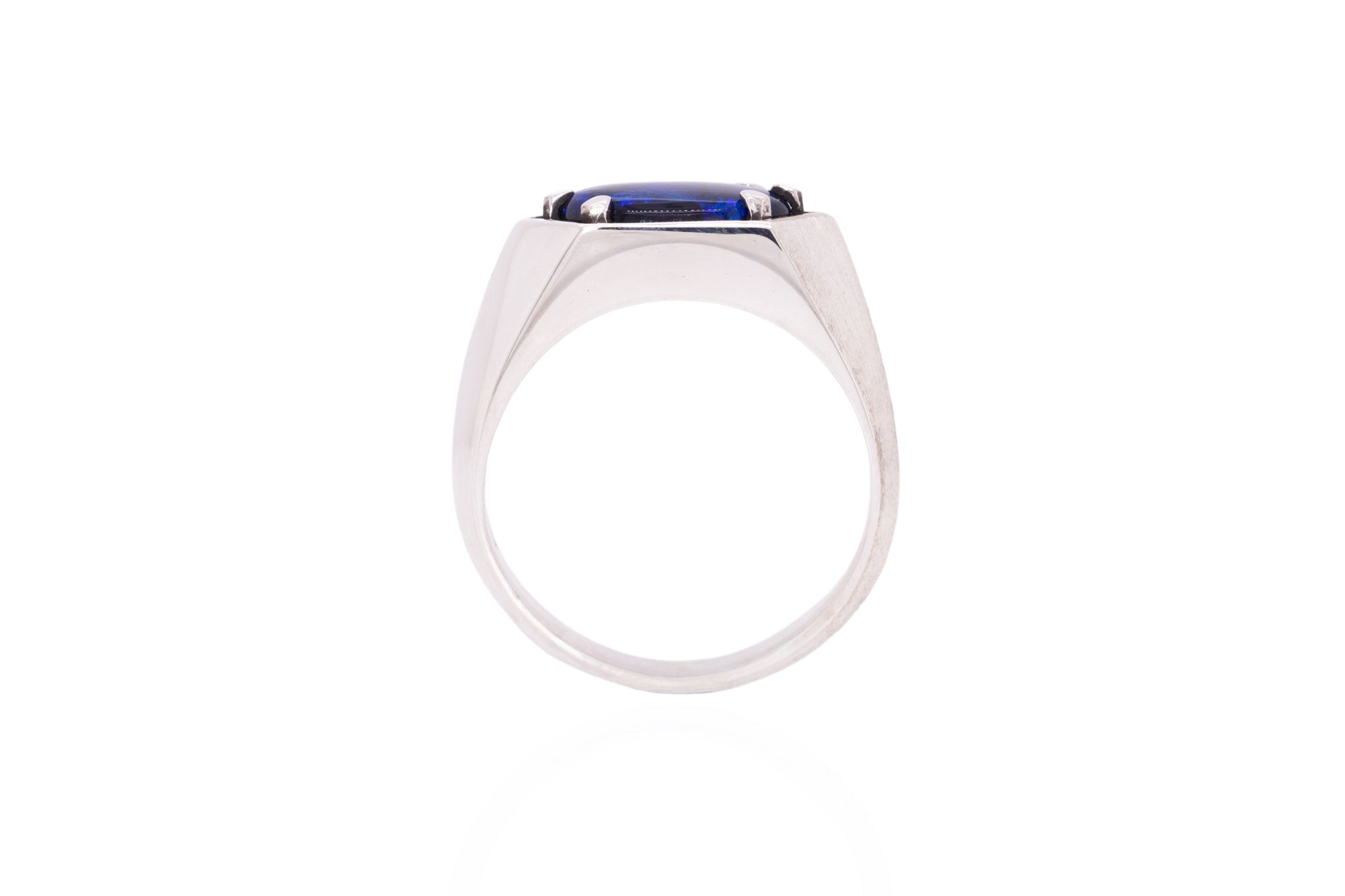 Saxon — Sterling Silver 2.73 ct Black Opal Ring