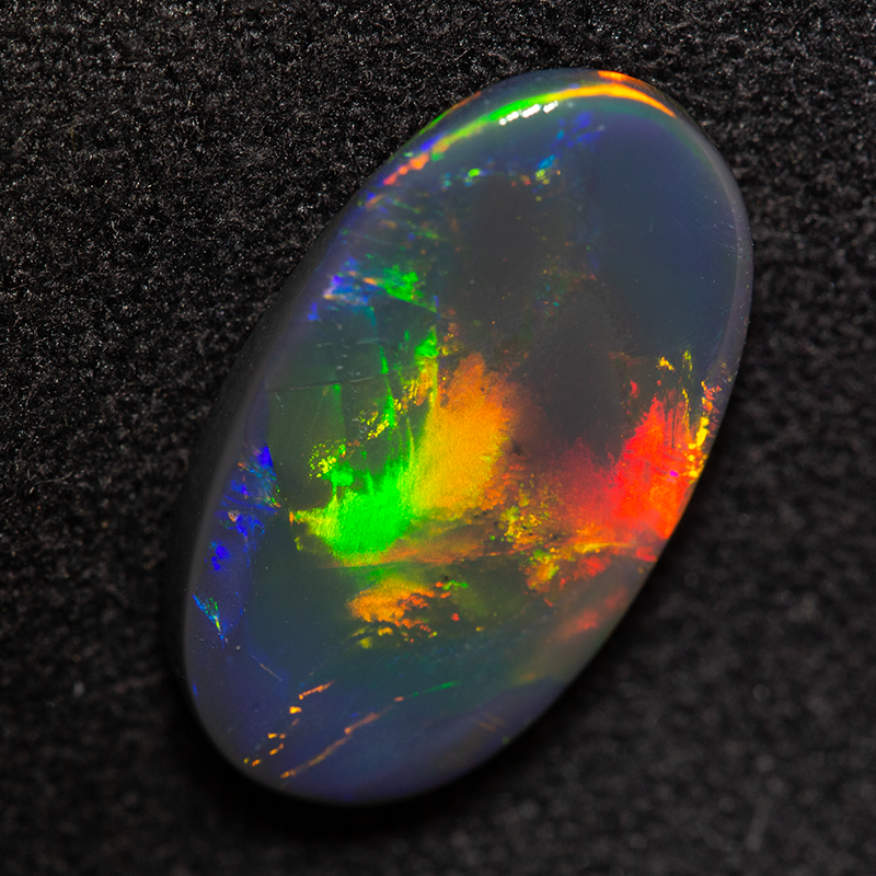2.74 ct black opal 14.6x8.5x3.3mm