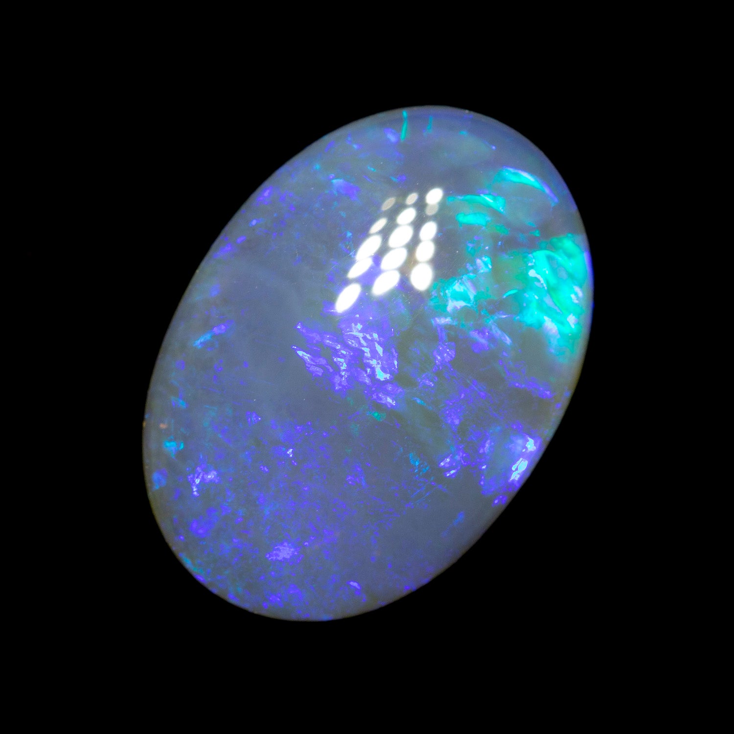 2.82 ct black crystal opal 13.5x9.6x3.4mm