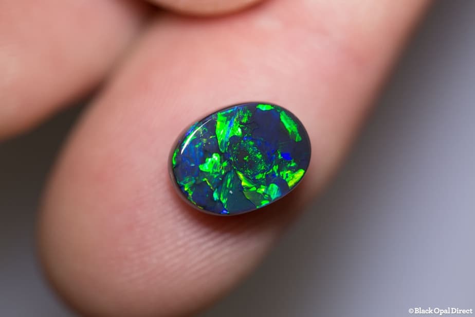 2.88 ct gem black opal 11x8x4mm