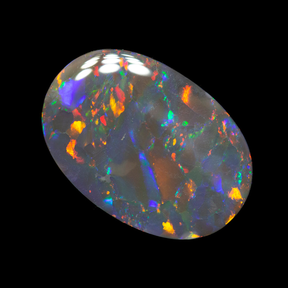 2.90 ct gem black opal 14.3x10x2.8mm