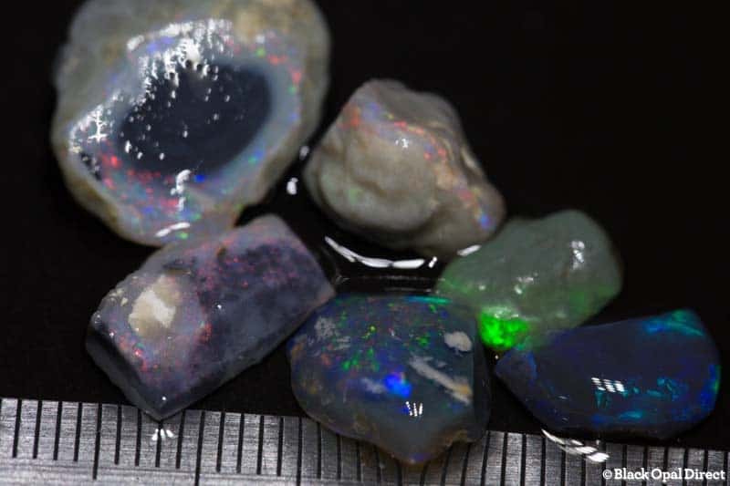 20.46 ct rough opal parcel 6 pieces