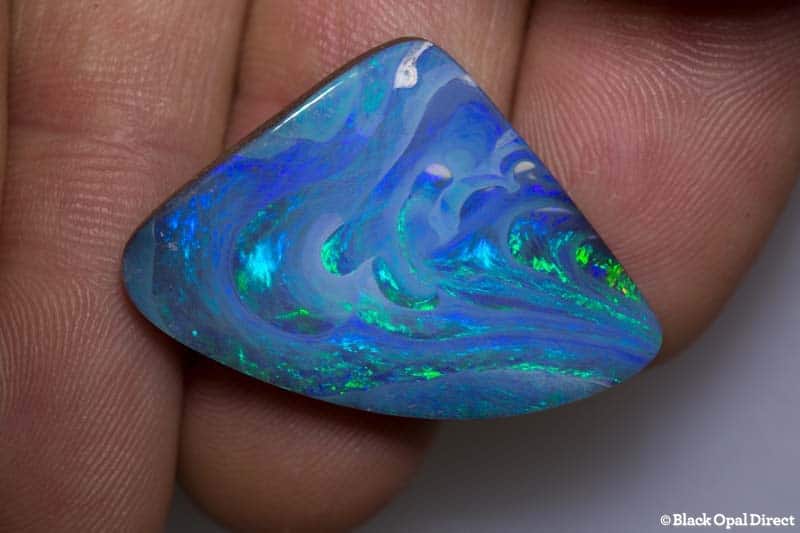 29 carat boulder opal picture stone-The Waves 34x23x5mm