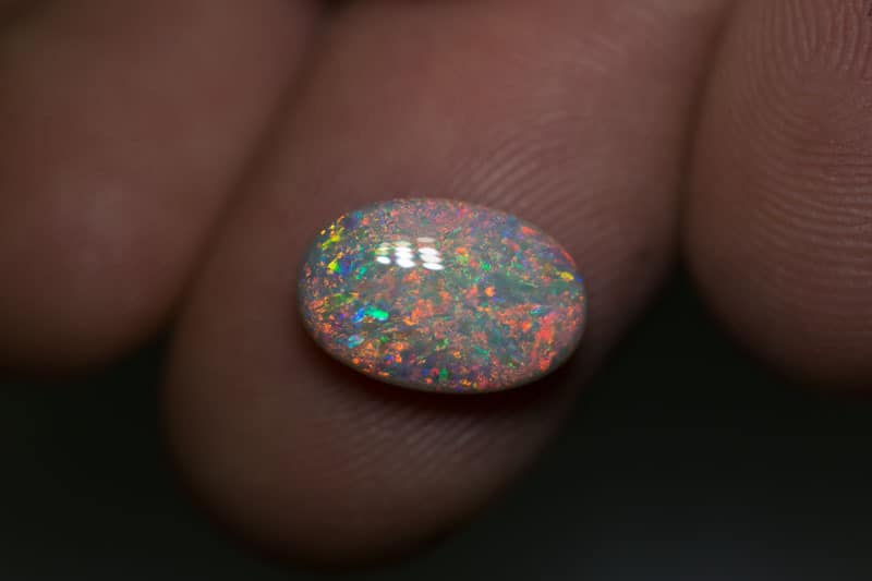 3.02 ct white opal 12x8x4.5mm