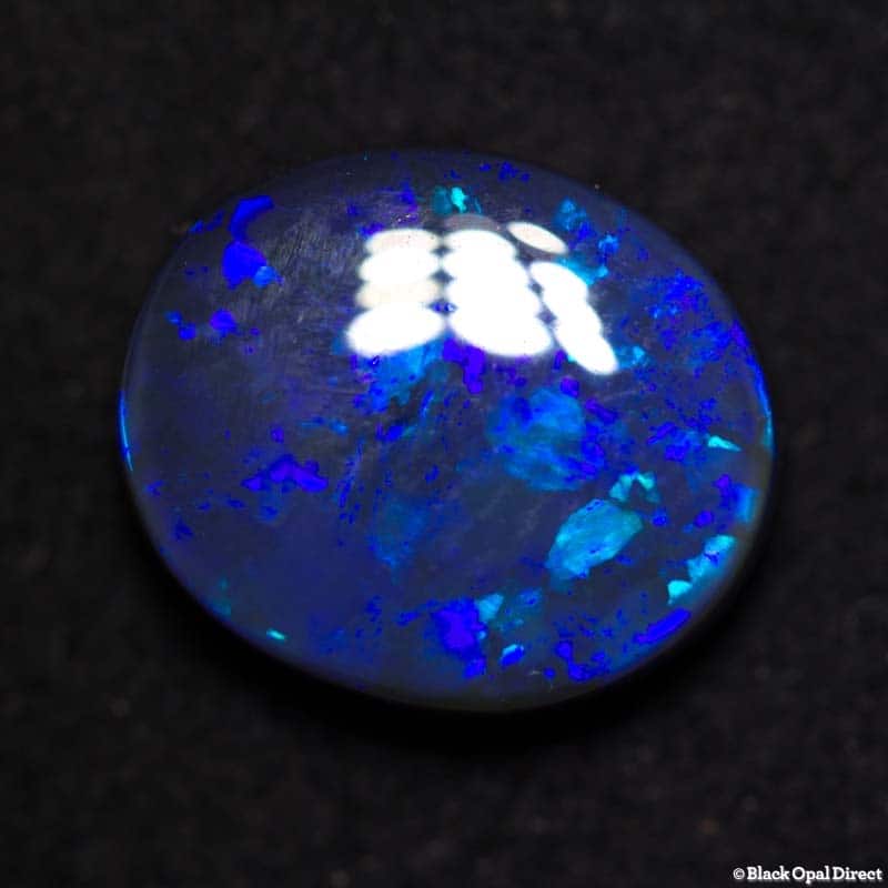 3.03 ct blue black opal 11x9x4mm