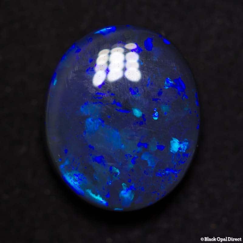 3.03 ct blue black opal 11x9x4mm