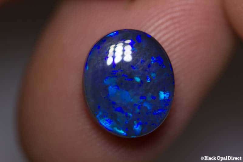 3.03 ct blue black opal 11x9x4mm