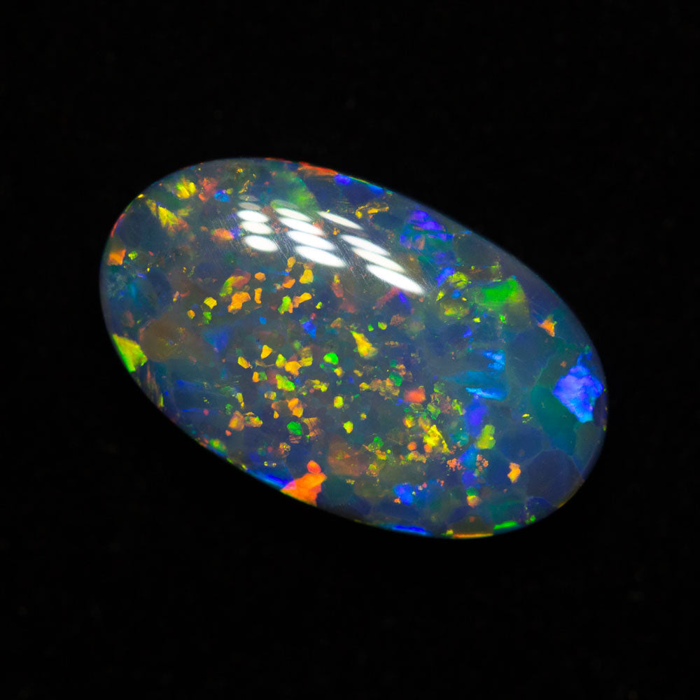 3.04 ct gem black opal 13.5x8x4mm