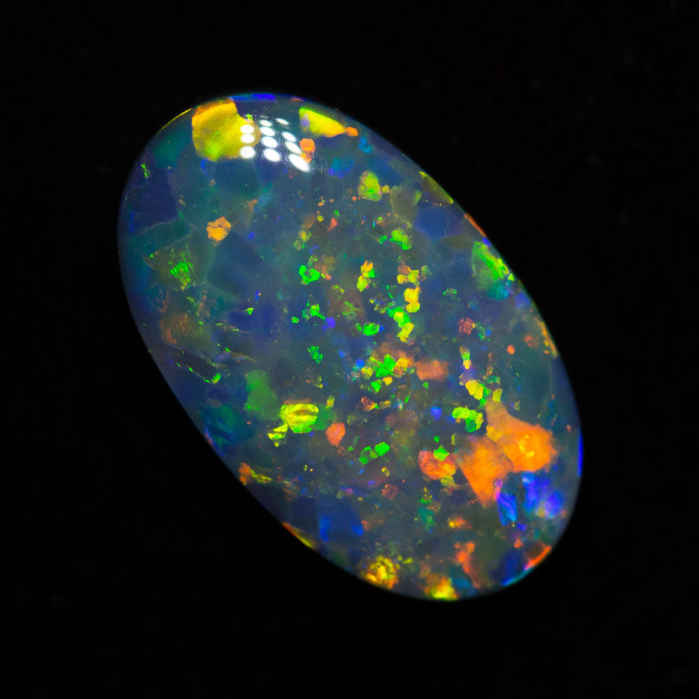 3.04 ct gem black opal 13.5x8x4mm