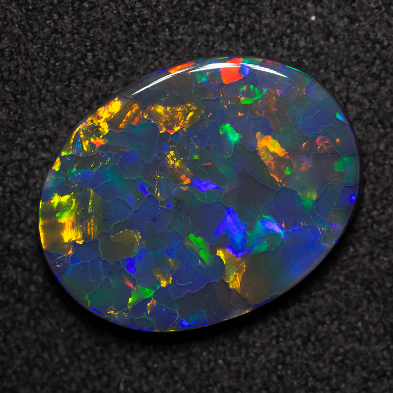 3.09 ct gem black opal 14.6x11.3x2.6mm