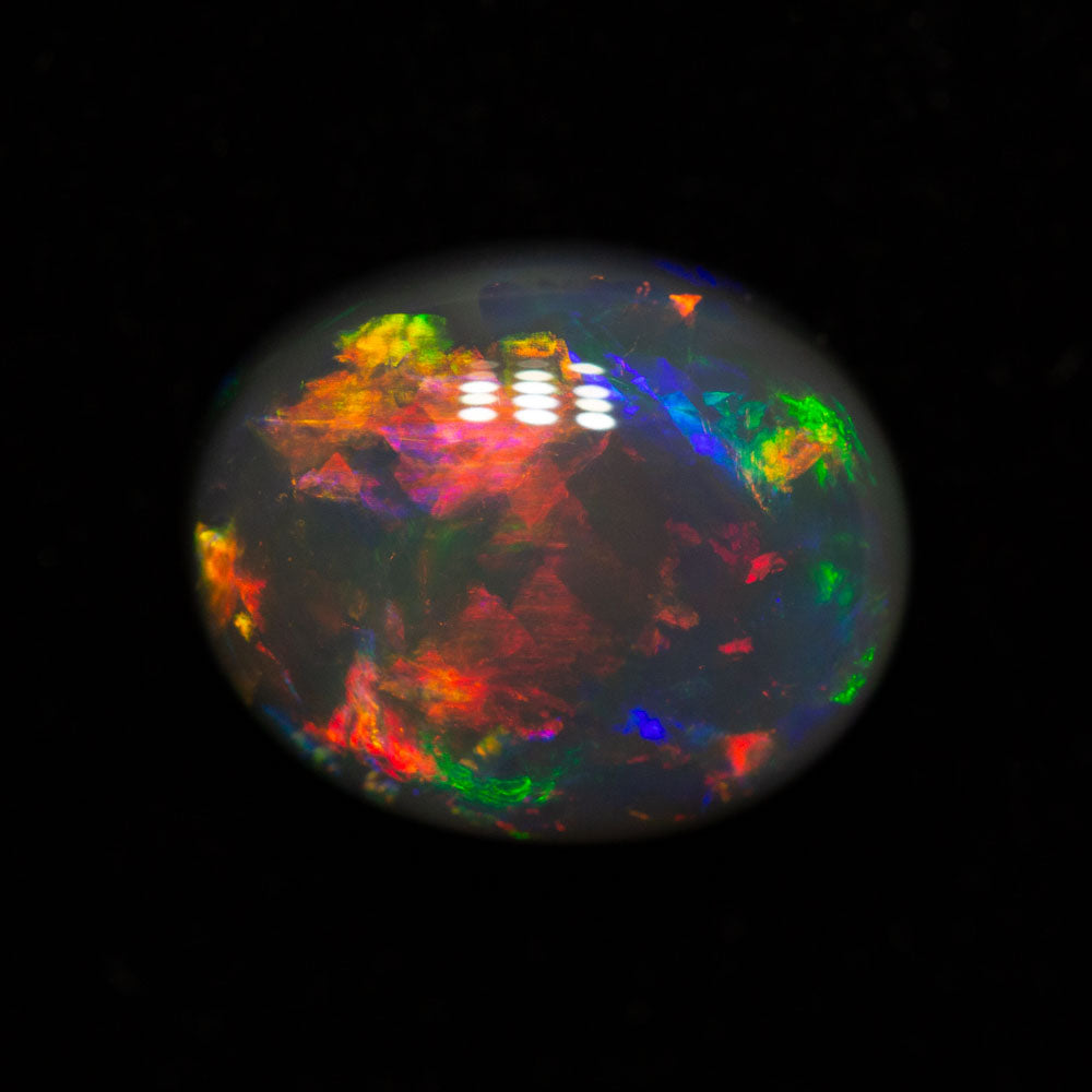 3.14 ct gem black opal 10.7x8.6x5mm