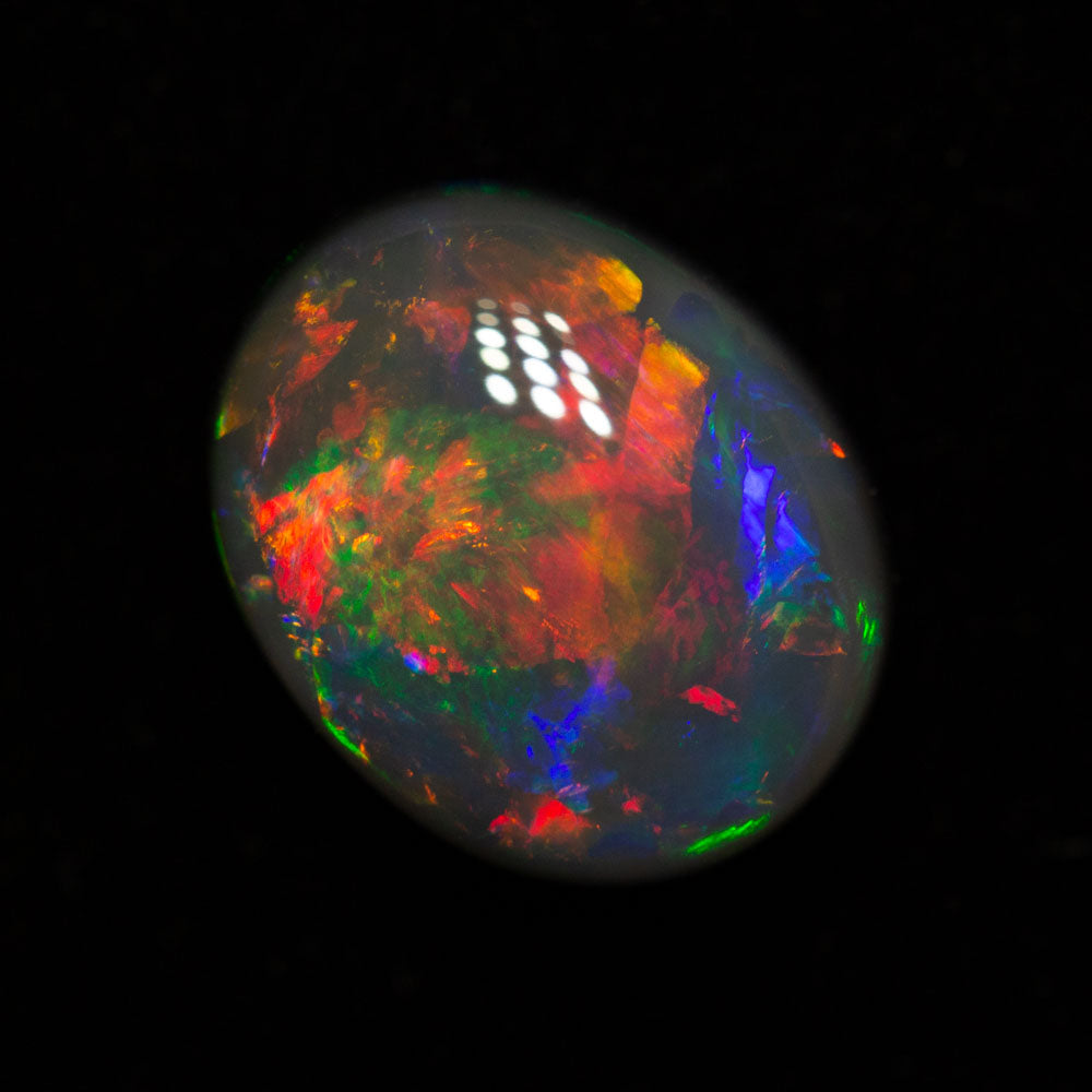 3.14 ct gem black opal 10.7x8.6x5mm