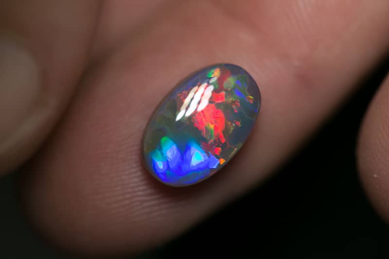 3.14 ct gem black opal 13x8x4mm