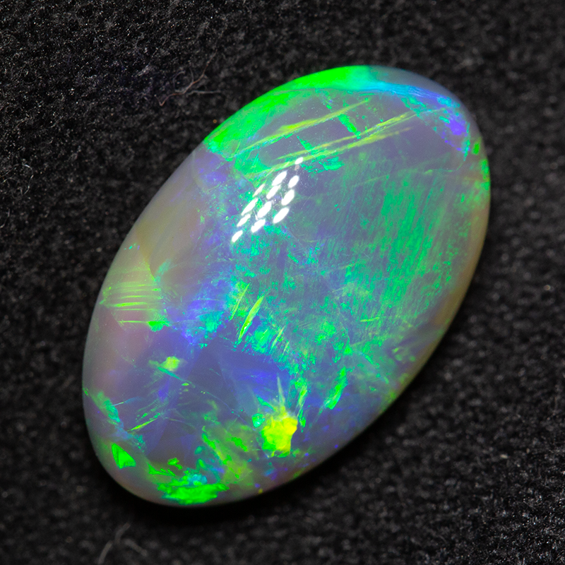3.20 ct dark crystal opal 13.6x8.6x4.7mm