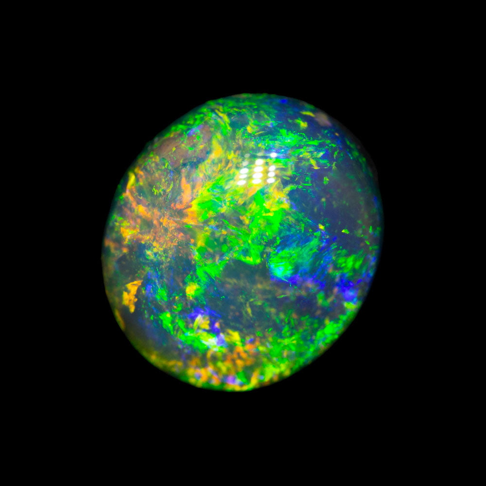 3.23 ct gem black opal 9.9x8.9x6mm