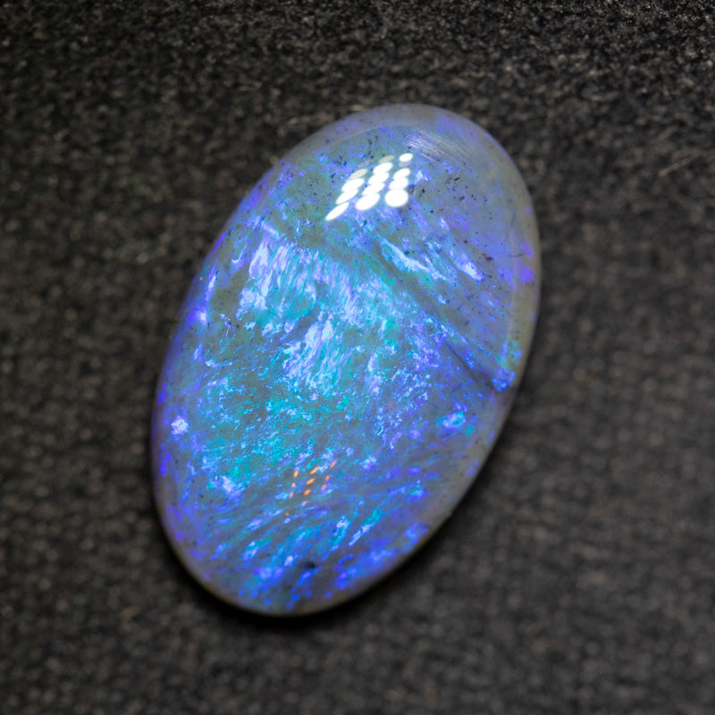 3.27 ct black crystal opal 13.9x8.8x4.4mm