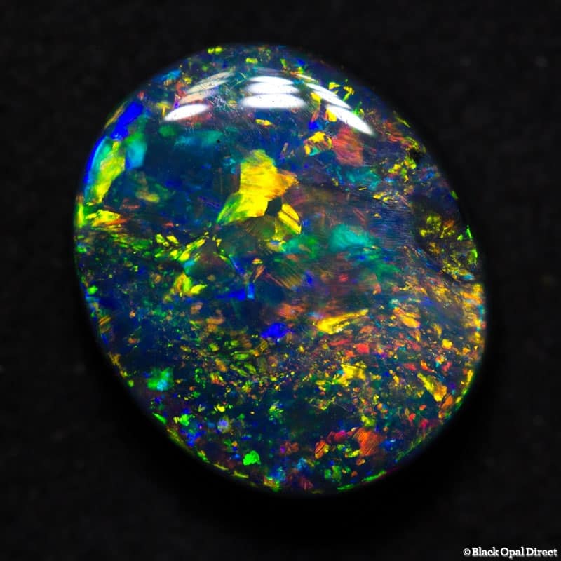 3.28 gem black opal 11x9.5x4mm