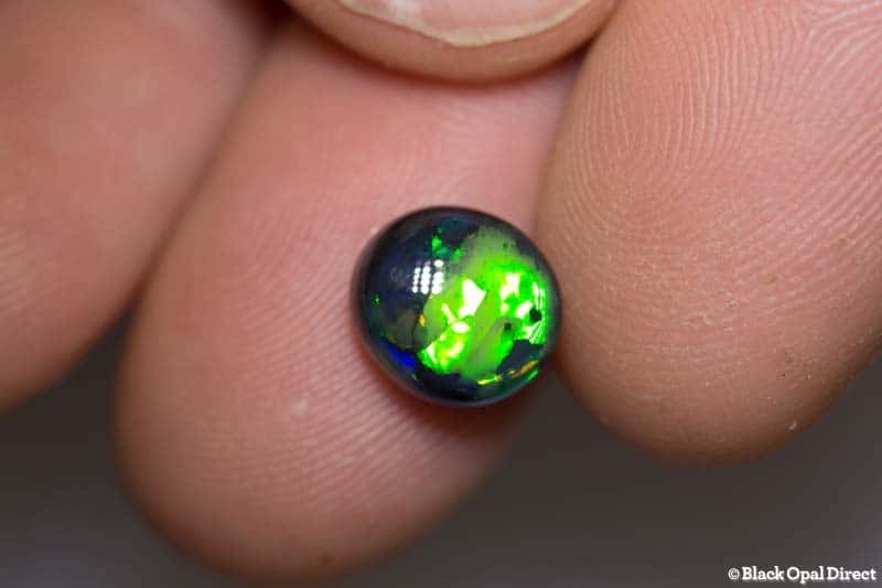 3.29 ct gem black opal 10x9x6mm