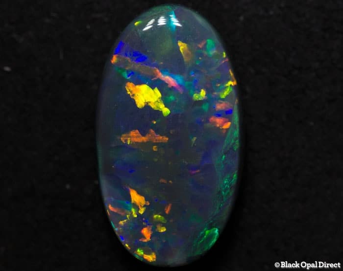 3.45 ct black opal gem 14x8x4.5mm