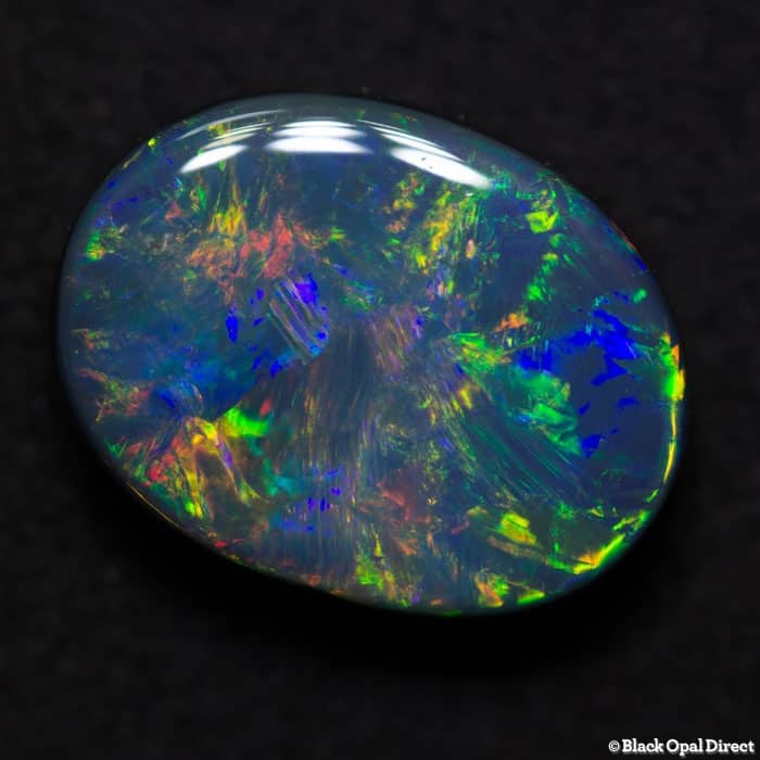 3.47 ct gem black opal 12x9x5mm