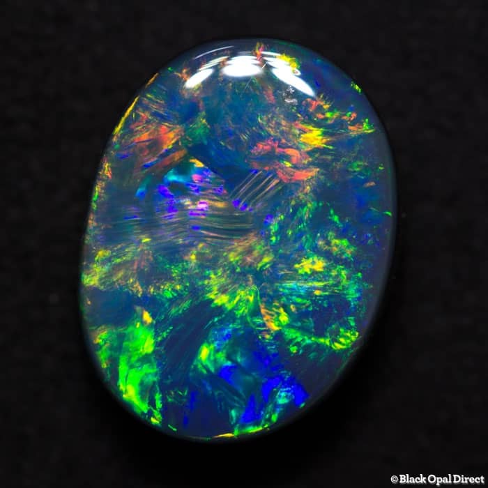 3.47 ct gem black opal 12x9x5mm