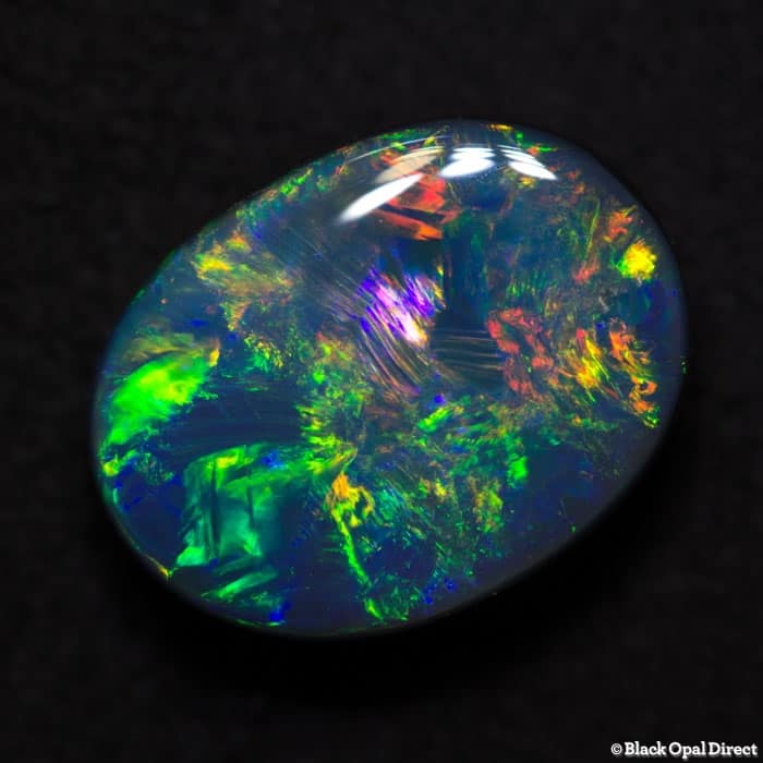 3.47 ct gem black opal 12x9x5mm